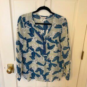 Soft Surroundings Sheer Lightweight Floral Tunic, Size Small